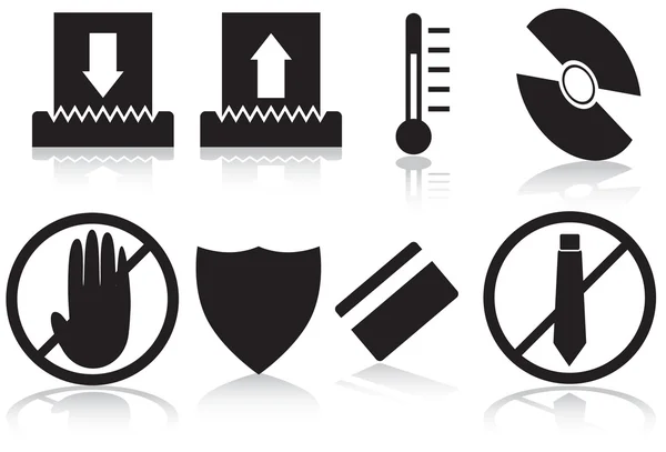 Shredder pictogrammen — Stockvector