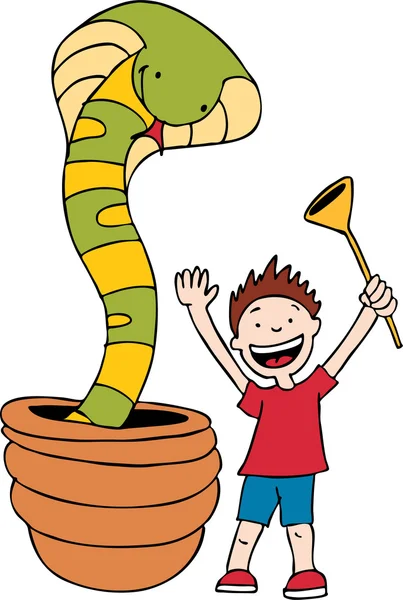 Charmeur de serpent — Image vectorielle