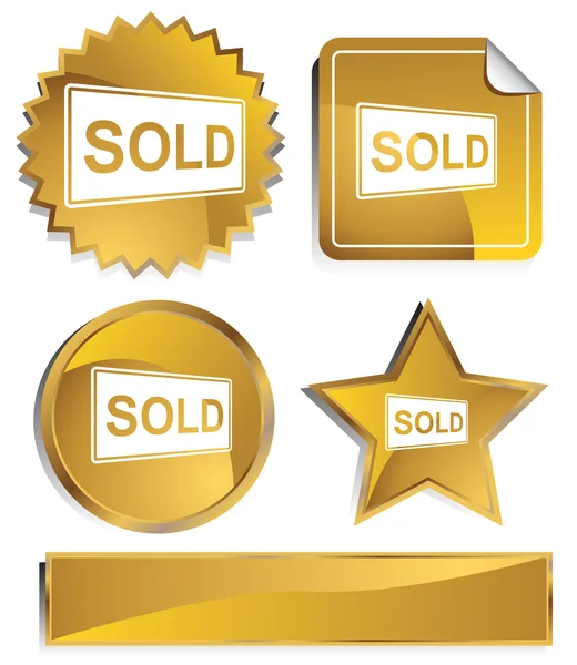 Goldish - eladott jele — Stock Vector