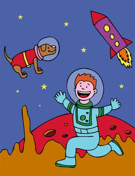 Enfant de l'espace — Image vectorielle