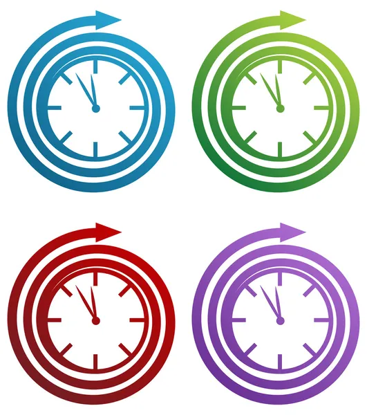 Horloge spirale — Image vectorielle