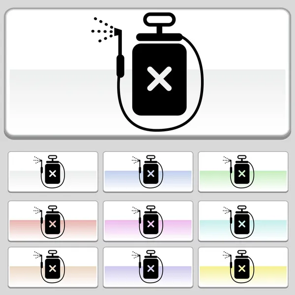 Square web buttons - Spray — Stock Vector
