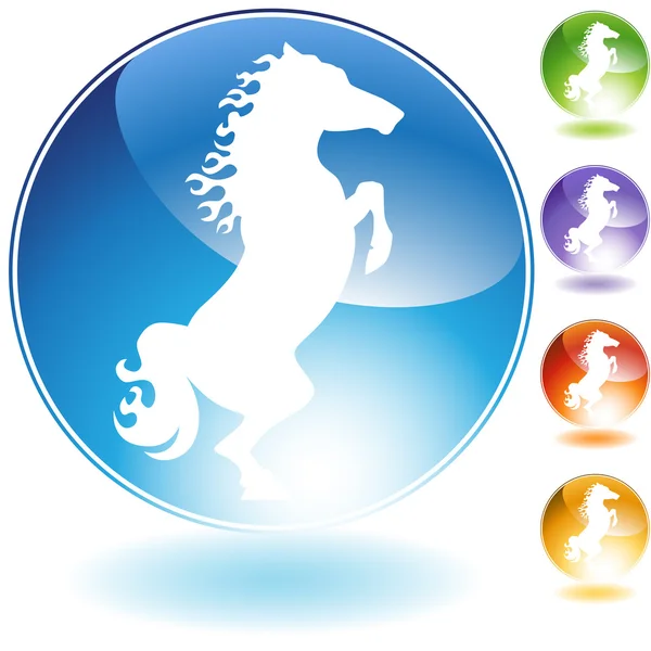 Stallion horse ikonen — Stock vektor
