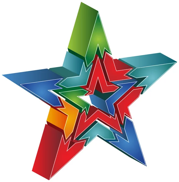Graphique en étoile — Image vectorielle