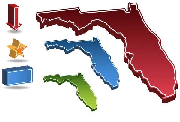 Florida 3d — Vettoriale Stock