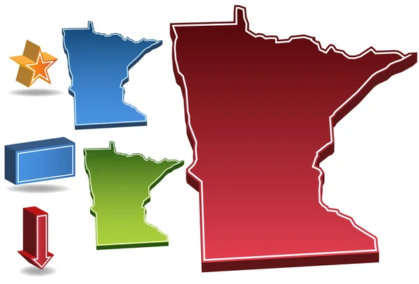Minnesota 3d — Stok Vektör