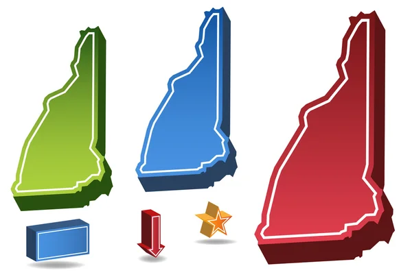 New Hampshire 3d — Image vectorielle