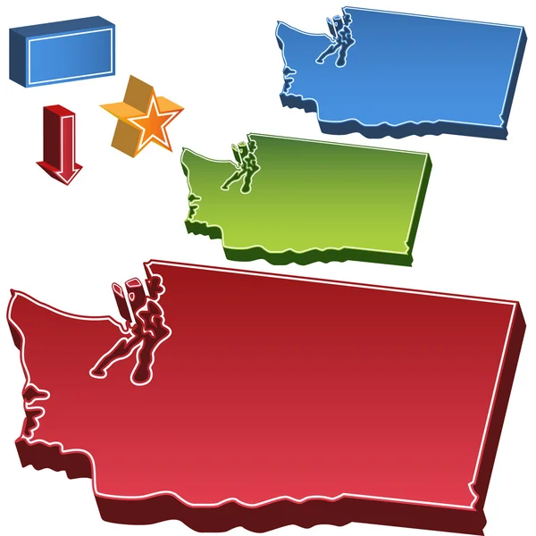 Washington 3D —  Vetores de Stock