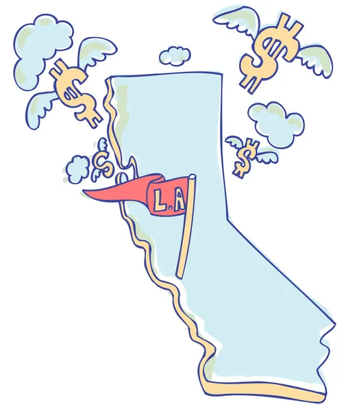California Economia — Vettoriale Stock