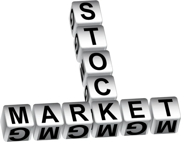 Mensaje de dados del mercado de valores 3D — Vector de stock