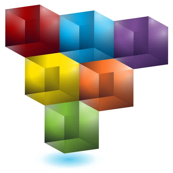 기하학적 인 큐브 패턴 — 스톡 벡터