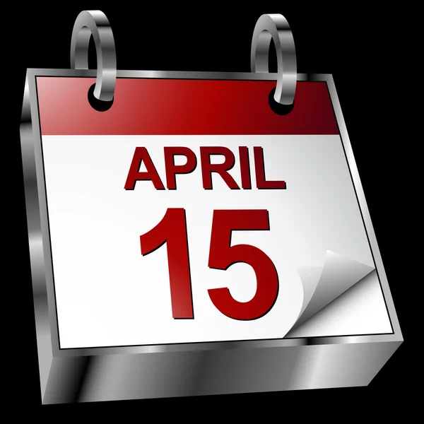 Calendario de fecha límite de impuestos — Vector de stock