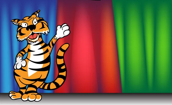 Tigre - Rideau — Image vectorielle