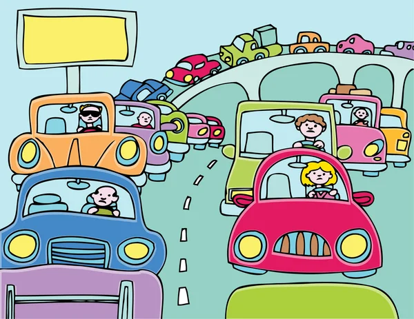 交通渋滞 — ストックベクタ