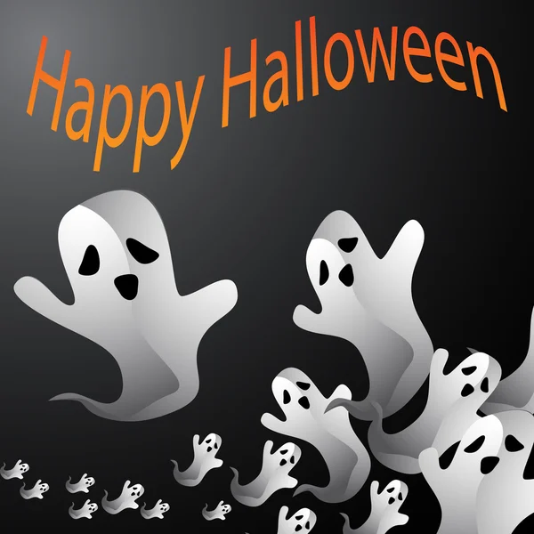 Halloween sfondo fantasma — Vettoriale Stock
