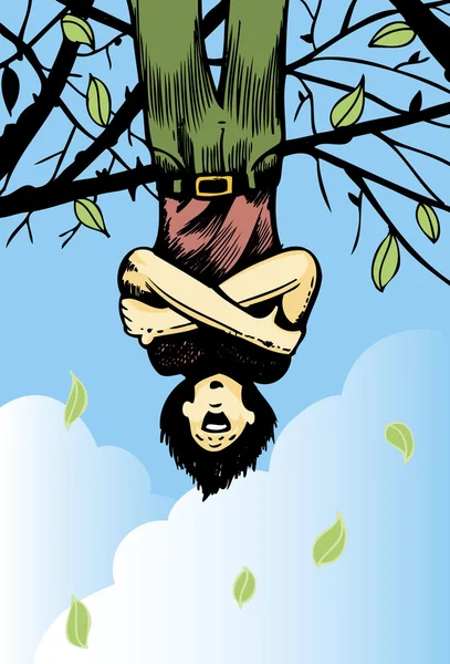 さかさまの木の恋人 — ストックベクタ