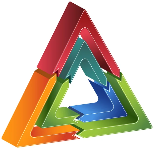 Schemat procesu trójkąt — Wektor stockowy