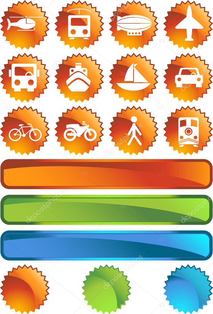 Transportation Buttons - Label