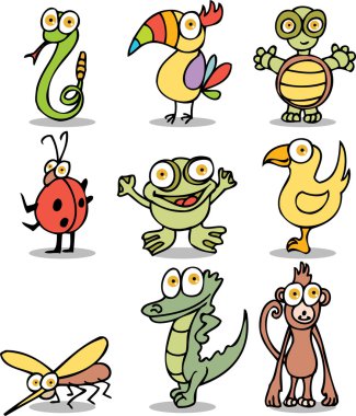 Jungle Cartoon Characters clipart