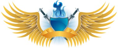 Winged Fire Crest clipart