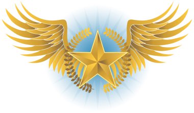 Winged Star clipart