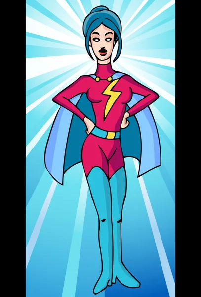 Mujer superhéroe — Vector de stock