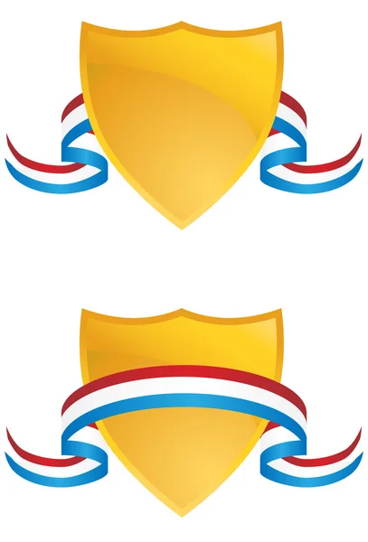 Shields with Ribbon — Stock Vector