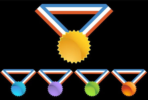 Ensemble de médailles — Image vectorielle