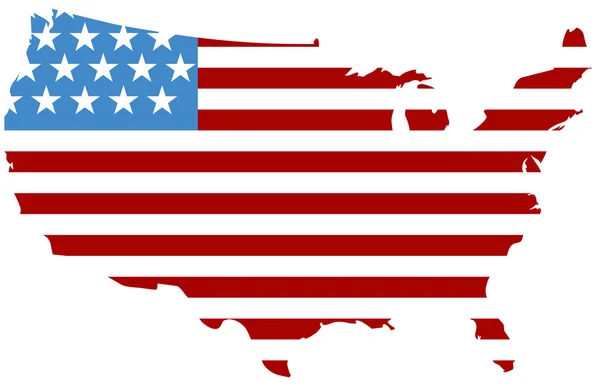 Etats-Unis avec Drapeau Striping — Image vectorielle