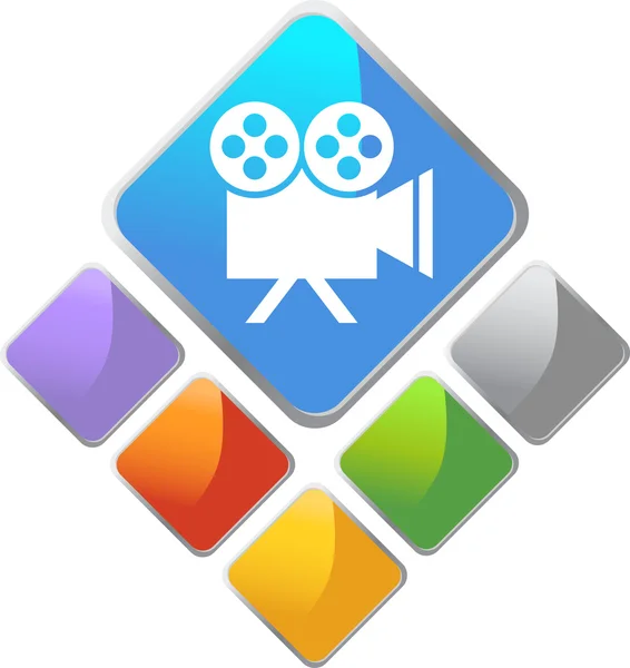 Film vierkante pictogram — Stockvector