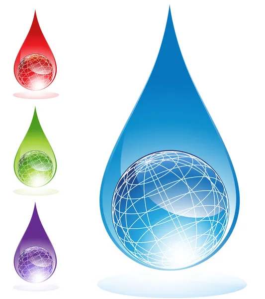Globusy wody — Wektor stockowy