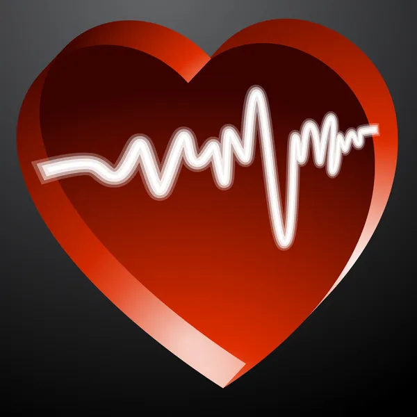 Pulso do monitor cardíaco — Vetor de Stock