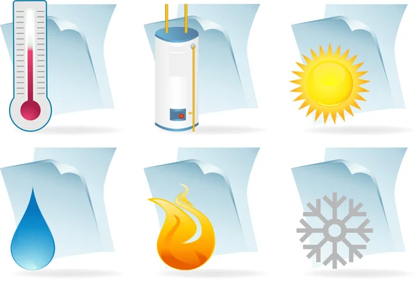Symbole für Klimaanlagen — Stockvektor