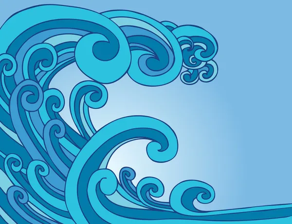 Vague marémotrice du tsunami — Image vectorielle