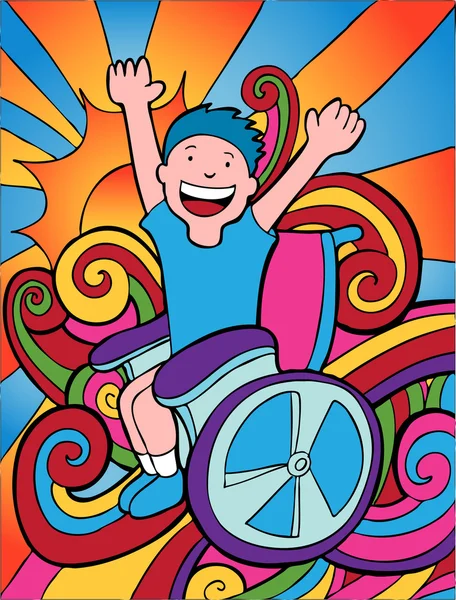 Инвалидная коляска — стоковый вектор