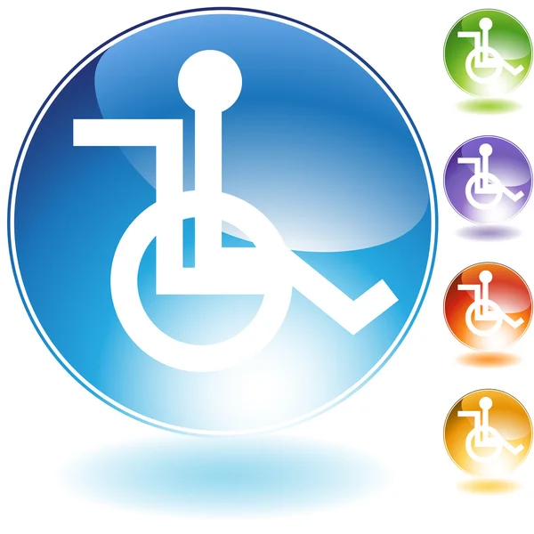 Значок інвалідному візку — стоковий вектор