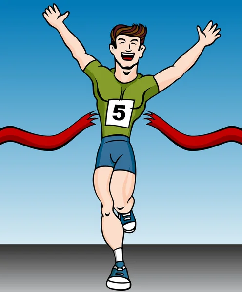 Maraton cílovou čáru — Stockový vektor