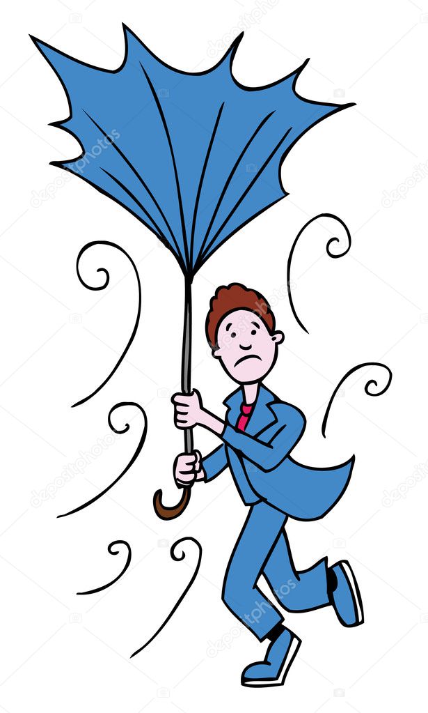 Broken Umbrella Man