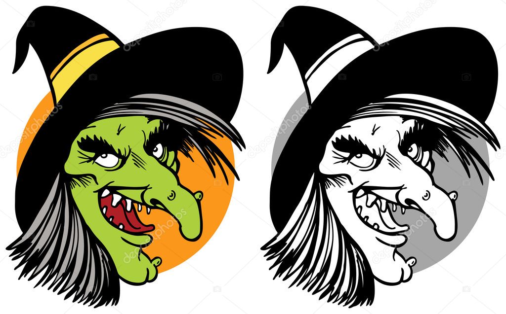 witch face collage