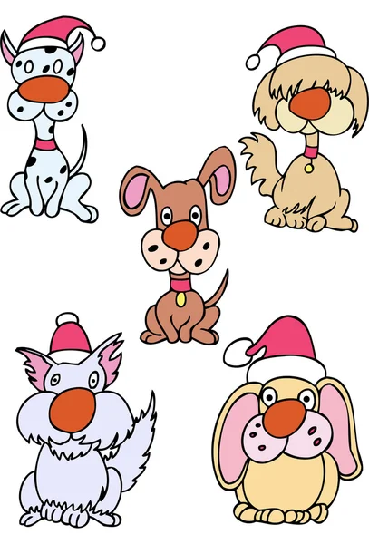 Holiday Dogs — Stock Vector