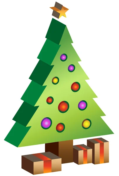 3D vánoční strom — Stockový vektor