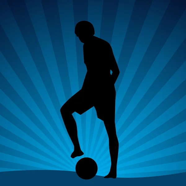 Joueur de football de plage — Image vectorielle