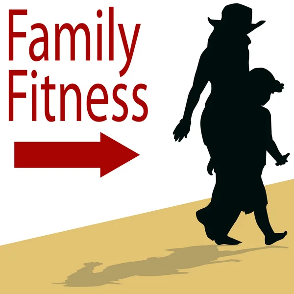 Fitness familial — Image vectorielle
