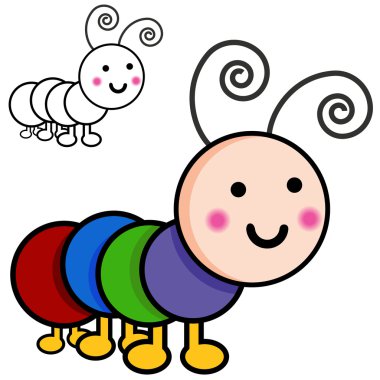 Caterpillar Cartoon Bugs clipart