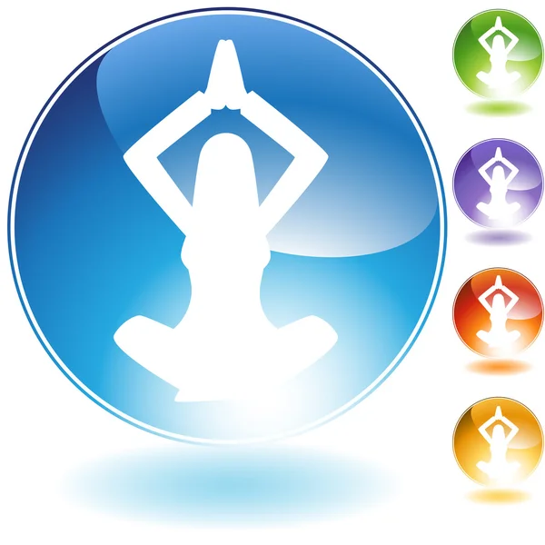 Yoga Mujer de Negocios Cristal — Vector de stock