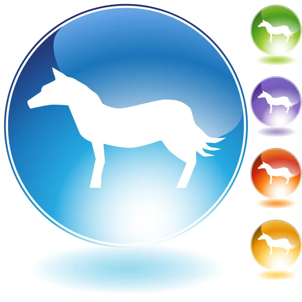 Icona di cristallo di cavallo — Vettoriale Stock