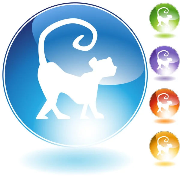 Monkey Crystal ikon – Stock-vektor