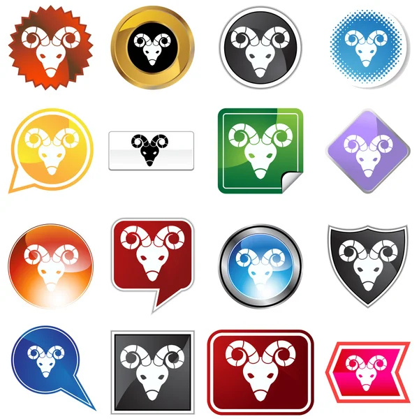 Multiple Buttons - Aries — Stock Vector