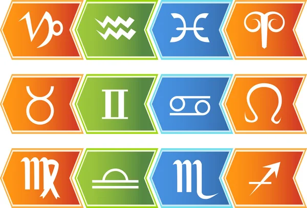 Symboles du zodiaque — Image vectorielle