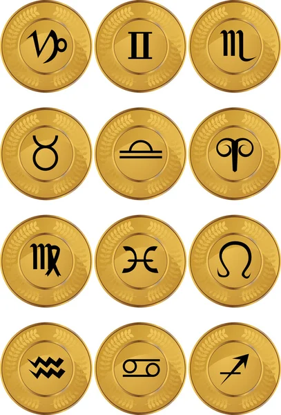 Zodíaco símbolos — Vector de stock